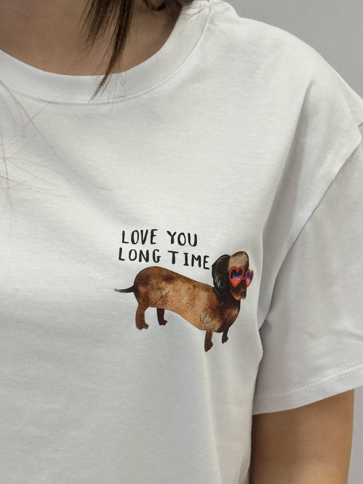 White™  |  T-shirt Dachshund Print Love