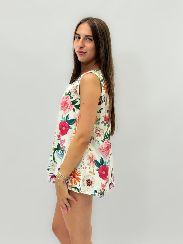 Ingrid™  |  Floral Print soft luxurious fabrics Blouse