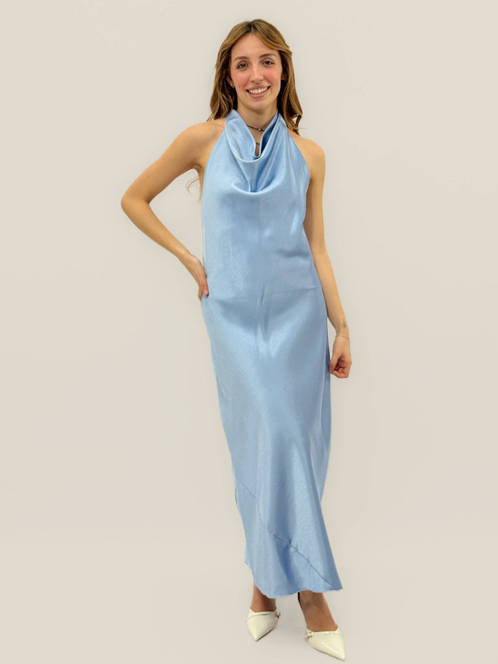 Emma & Rose Cape Town Ilse™ long dress in soft, luxurious fabrics featuring a stylish neckline and elegant flowing design.