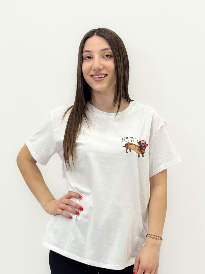 White™  |  T-shirt Dachshund Print Love