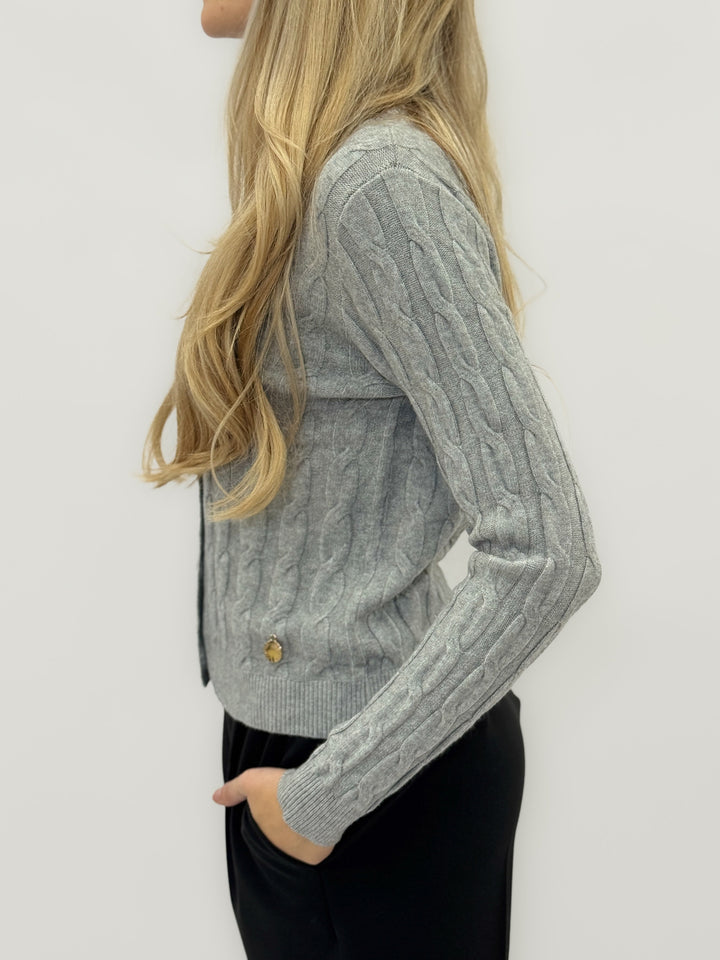 Paulien™  |  Cable Knit Cardigan Elegance