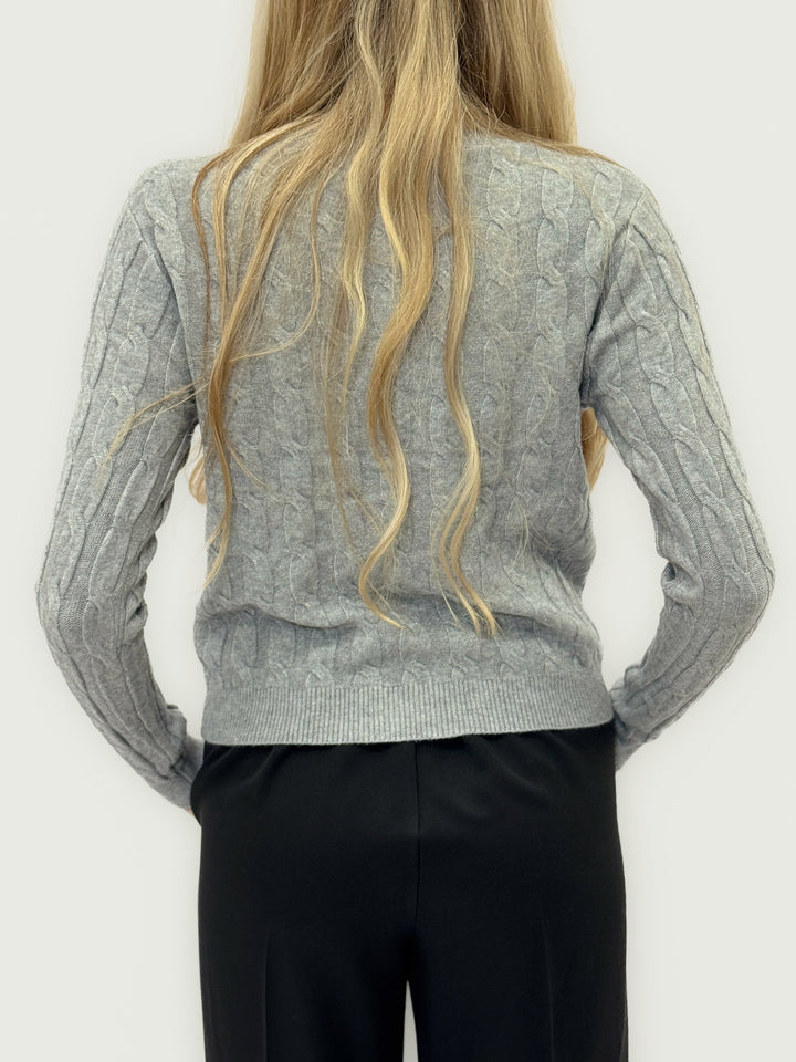 Elmarie™  |  Cable Knit Cardigan Elegance