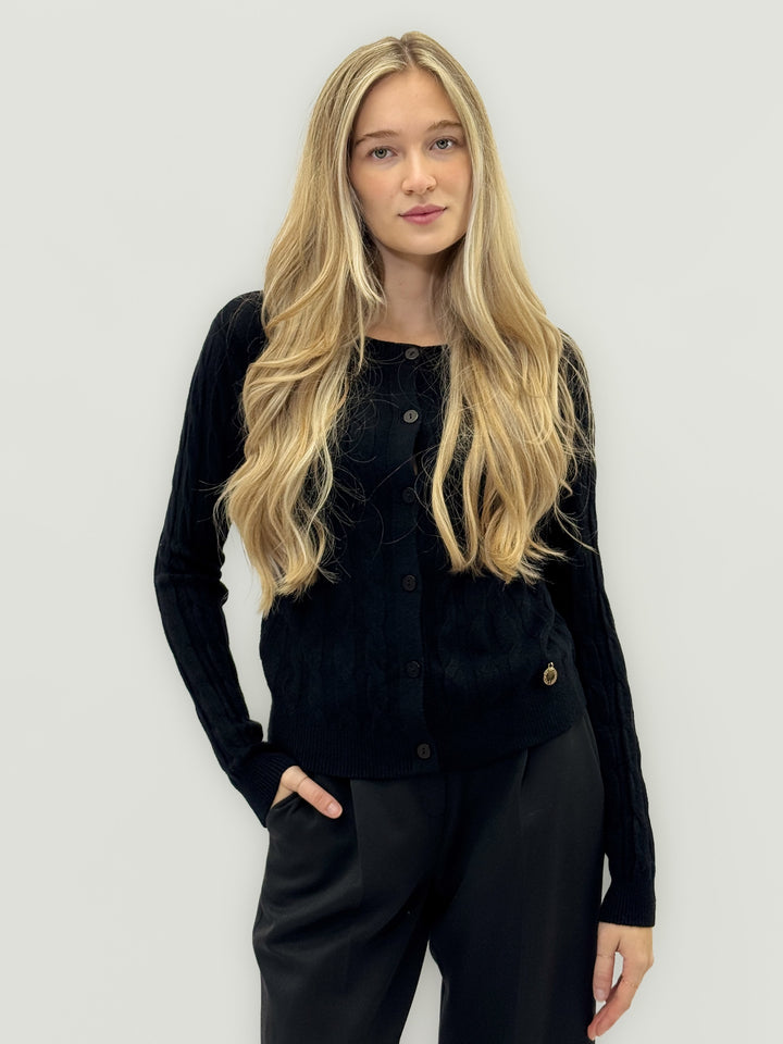 Paulien™  |  Cable Knit Cardigan Elegance