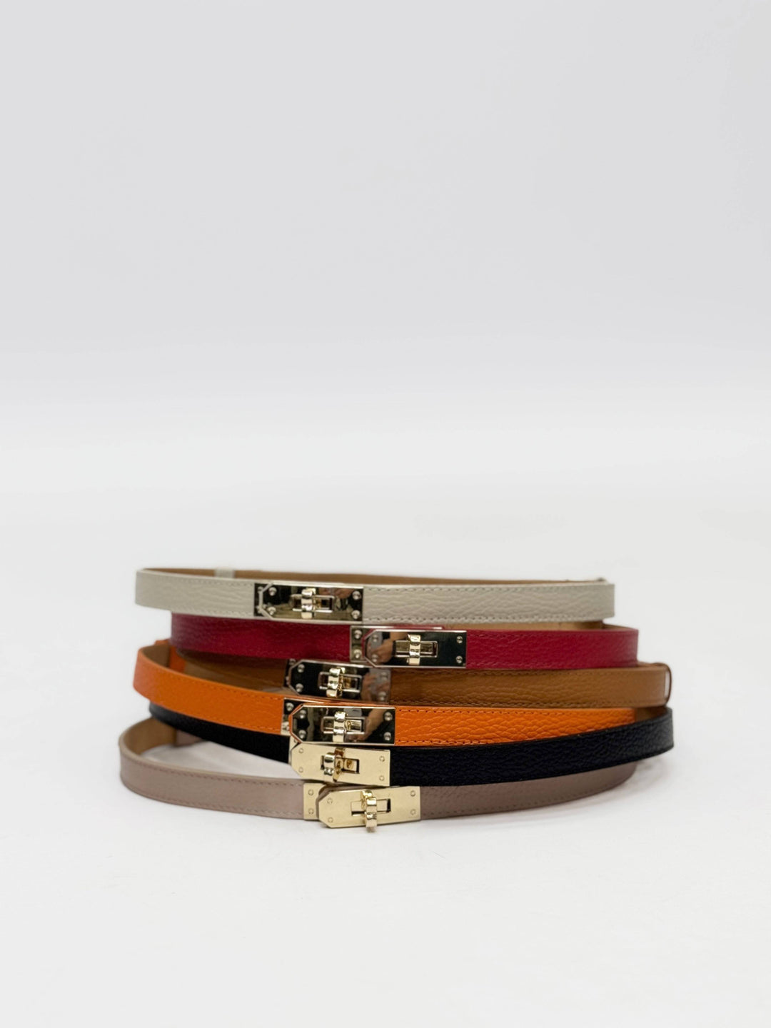 Genuine leather belt buckle from Kees™ by Emma & Rose Cape Town, featuring a polished brass finish and classic design.