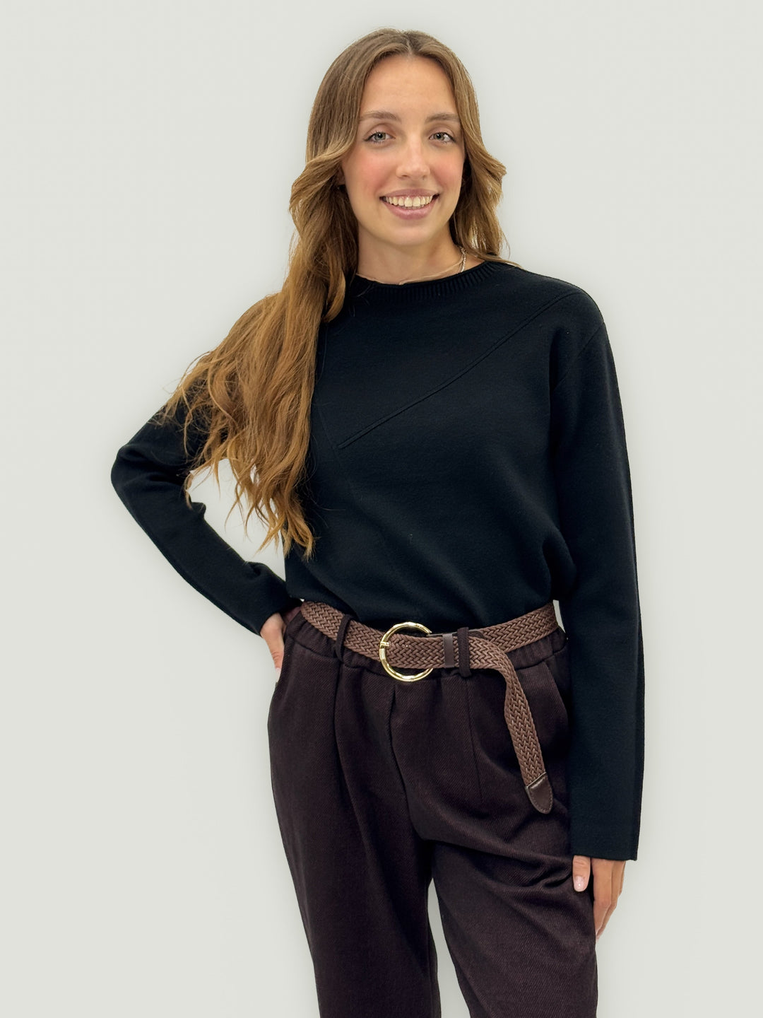 Emma & Rose geometric knit jumper — women's knitwear