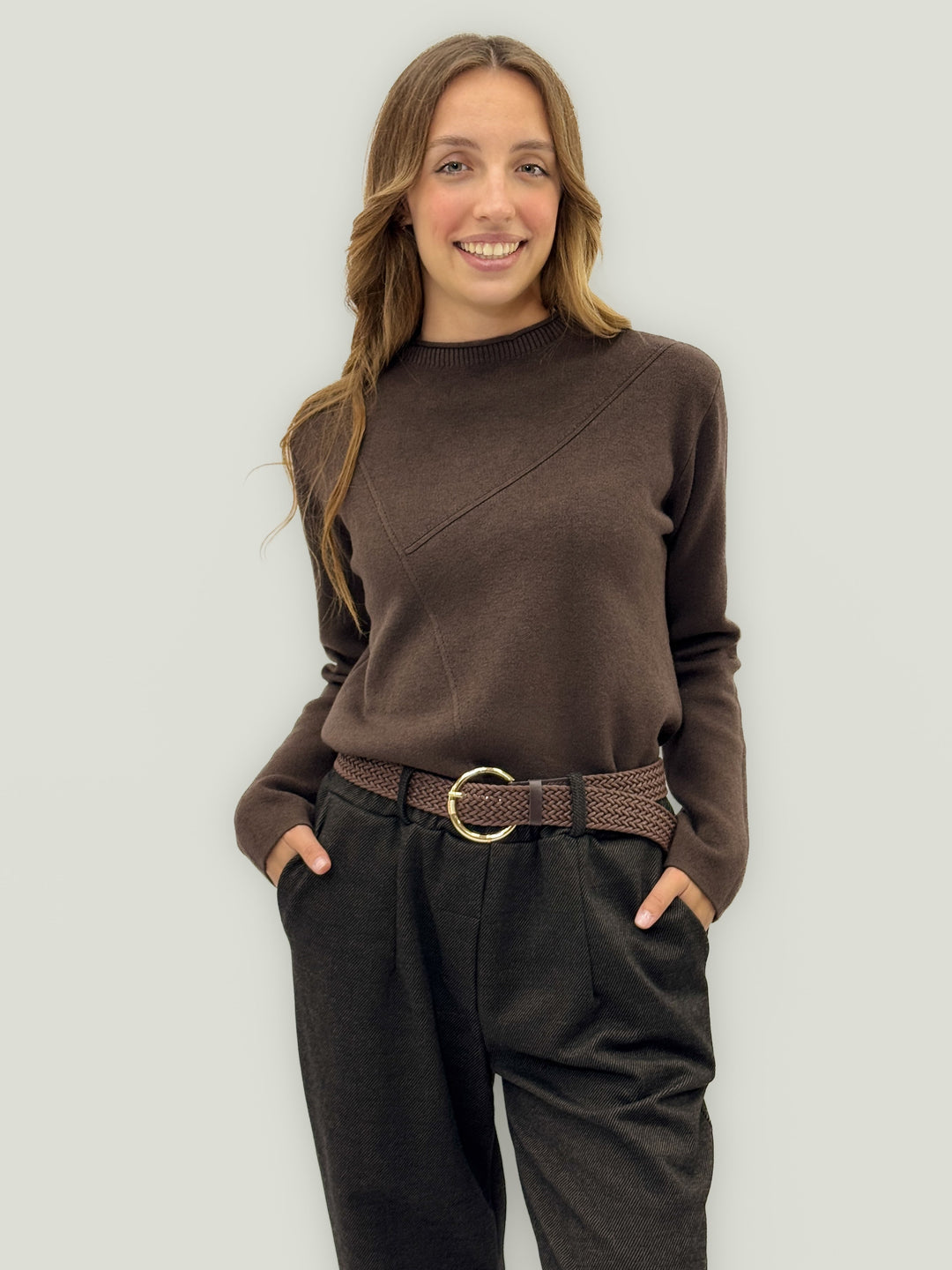 Emma & Rose geometric knit jumper — women's knitwear