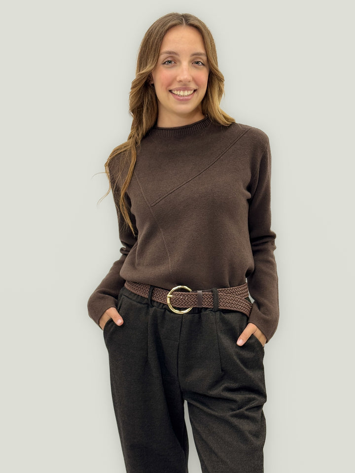 Emma & Rose geometric knit jumper — women's knitwear