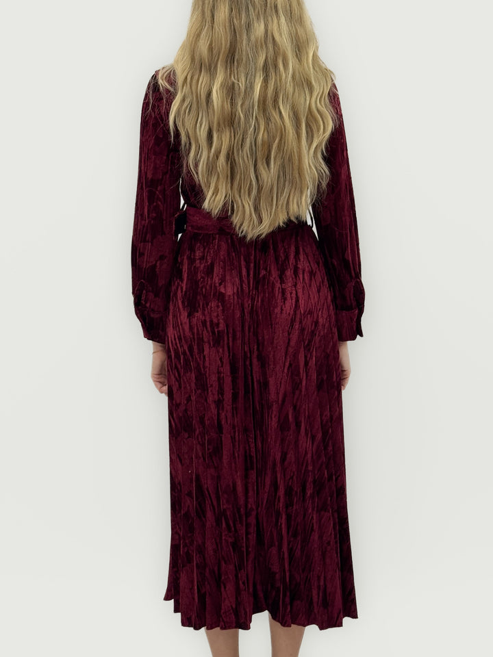 Clara™  |  Plissé Velvet Dress Italy