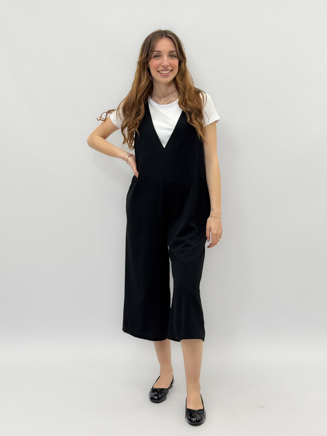 Fluid™  |  Fabric Dungarees V-neck