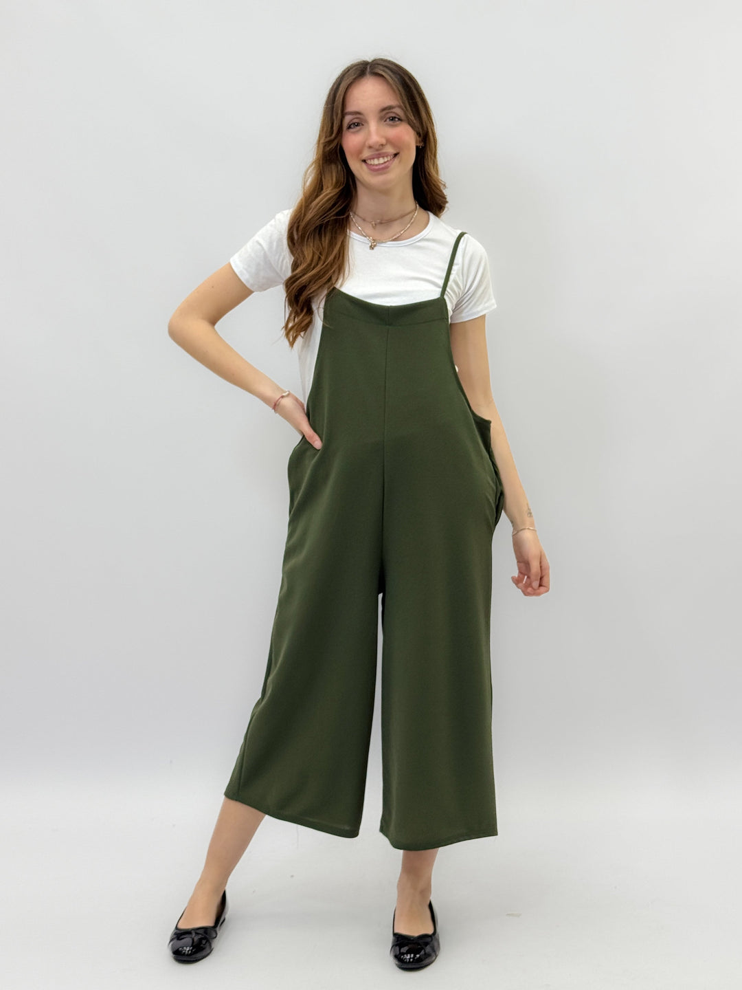 Yvette™  |  Sleeveless Wide Leg Dungarees