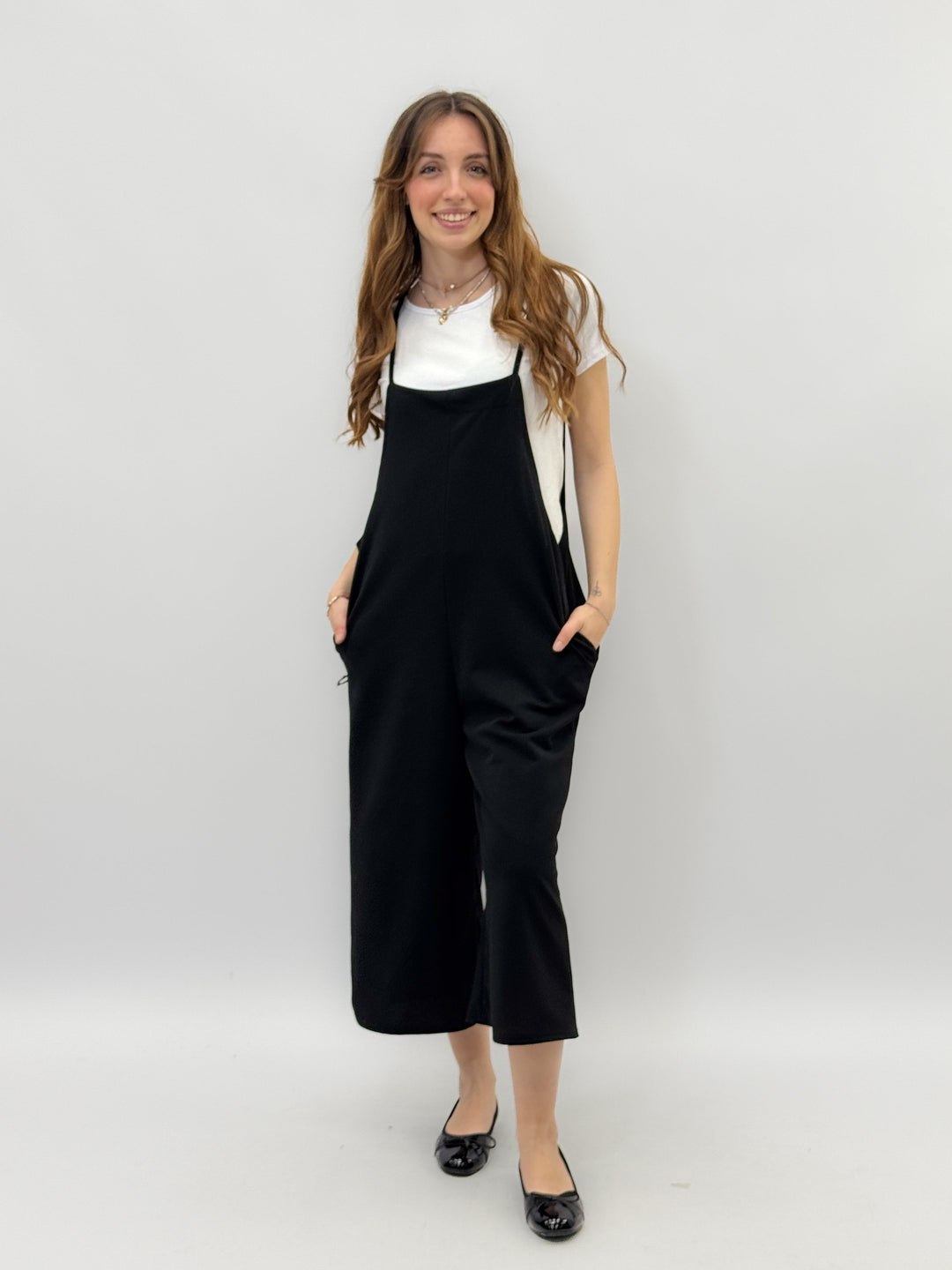 Yvette™  |  Sleeveless Wide Leg Dungarees