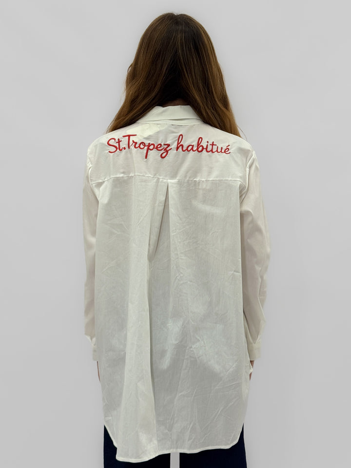 Rina™  |  Long Shirt Embroidery Back