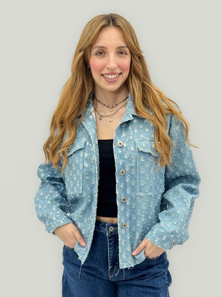 Renske™  |  soft luxurious fabrics Jacket Sequins