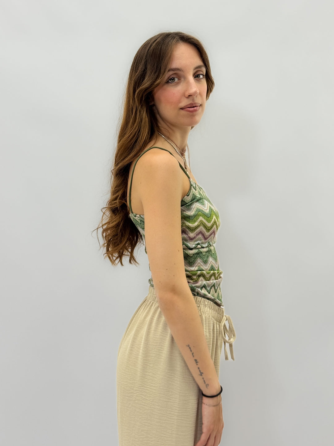 Lurex™  |  Patterned Tank Top