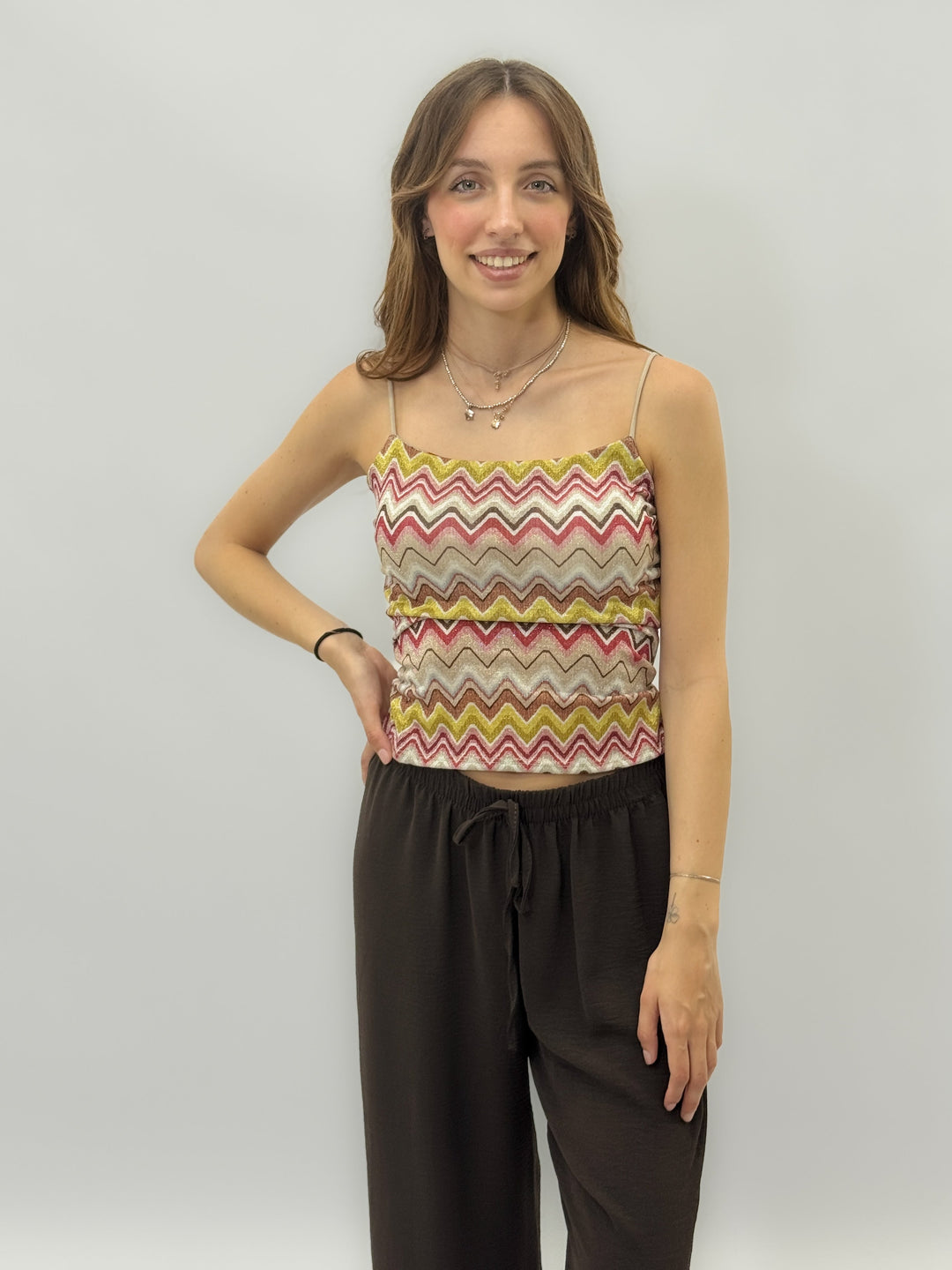 Lurex™  |  Patterned Tank Top