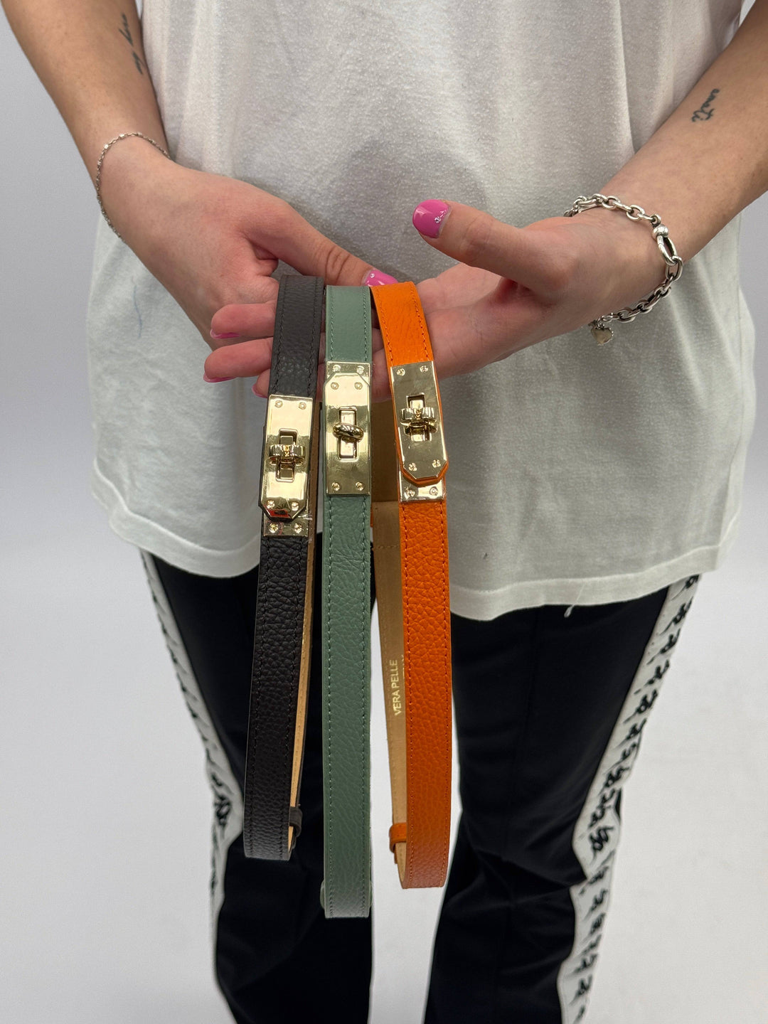 Genuine leather belt buckle from Kees™ by Emma & Rose Cape Town, featuring a polished brass finish and classic design.