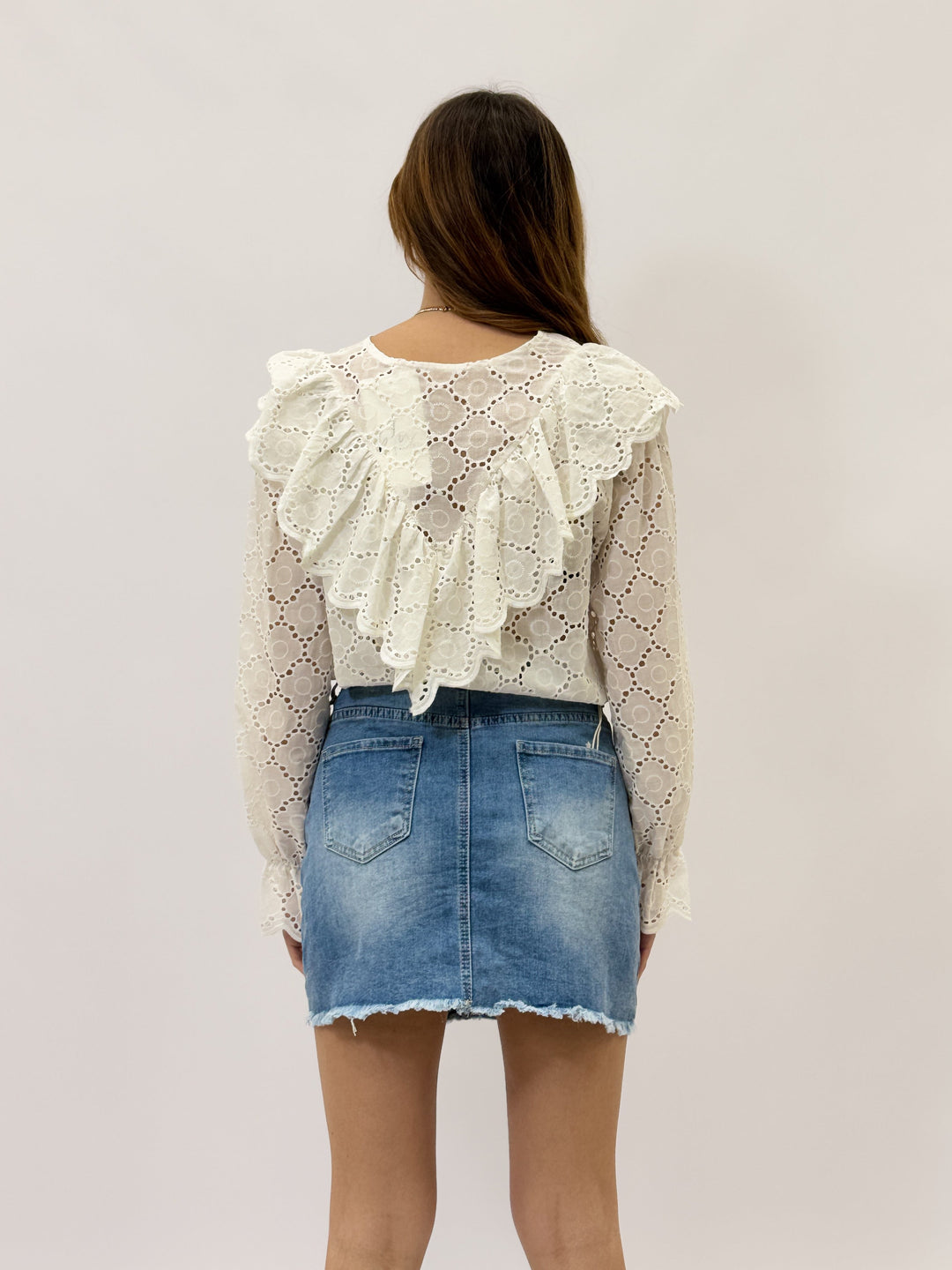 Tessa™  |  Embroidered Broderie Anglaise Shirt