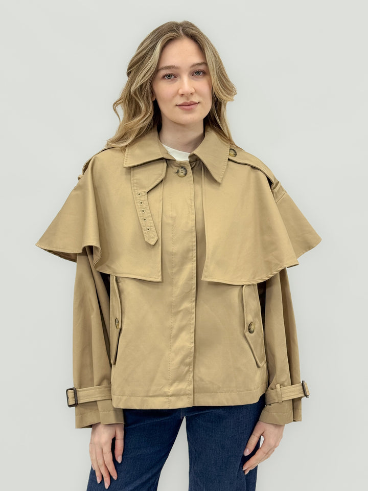 Liezel™  |  Short Trench Coat Details