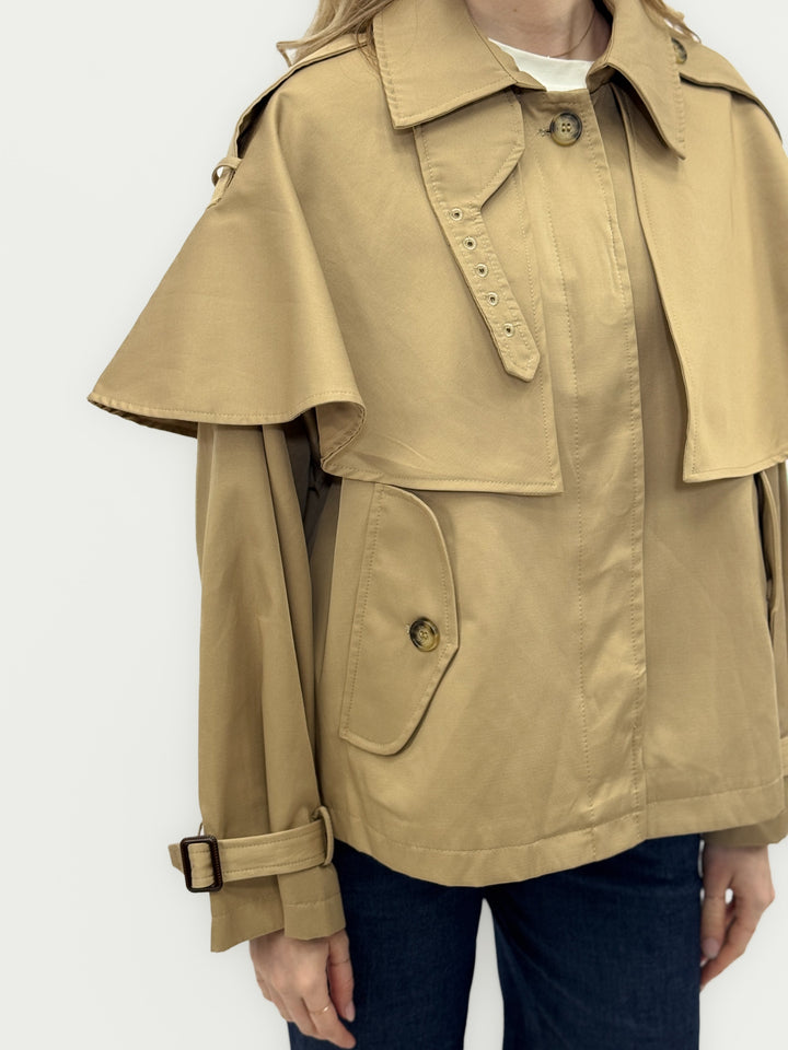 Liezel™  |  Short Trench Coat Details