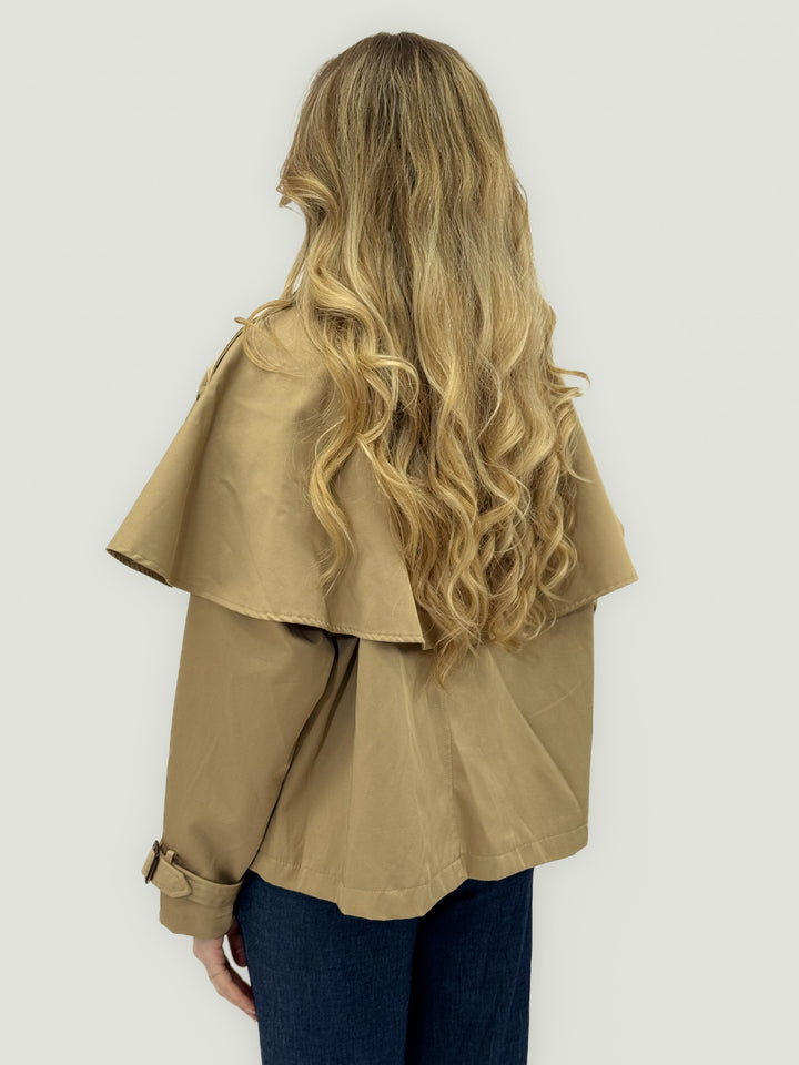 Liezel™  |  Short Trench Coat Details