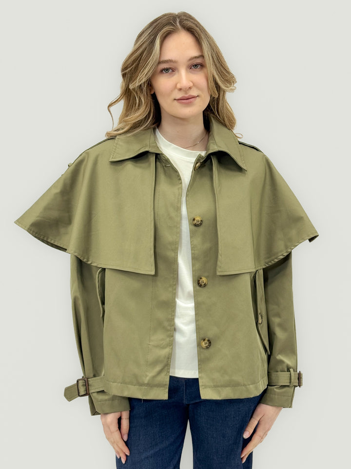 Liezel™  |  Short Trench Coat Details