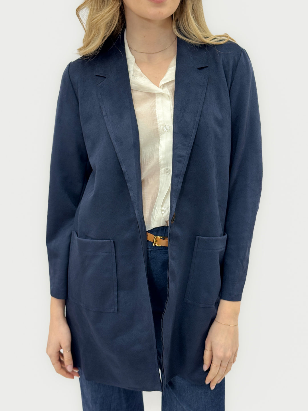 Orla™  |  Long Blazer Lightweight Pockets