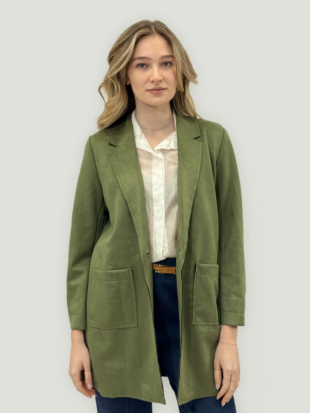 Orla™  |  Long Blazer Lightweight Pockets