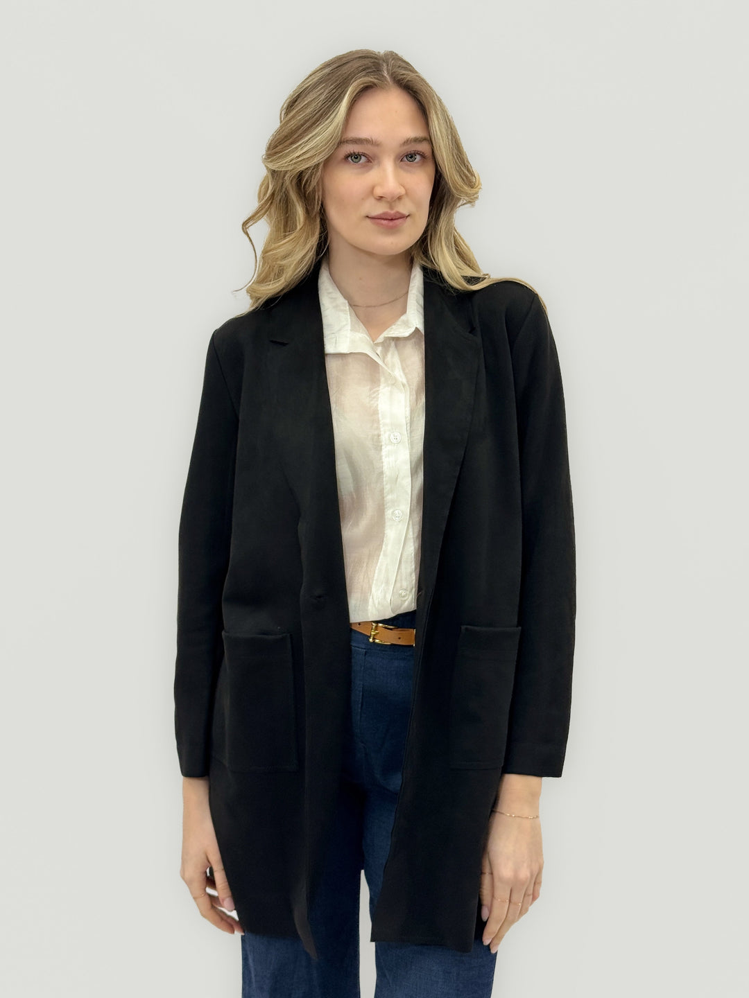 Orla™  |  Long Blazer Lightweight Pockets