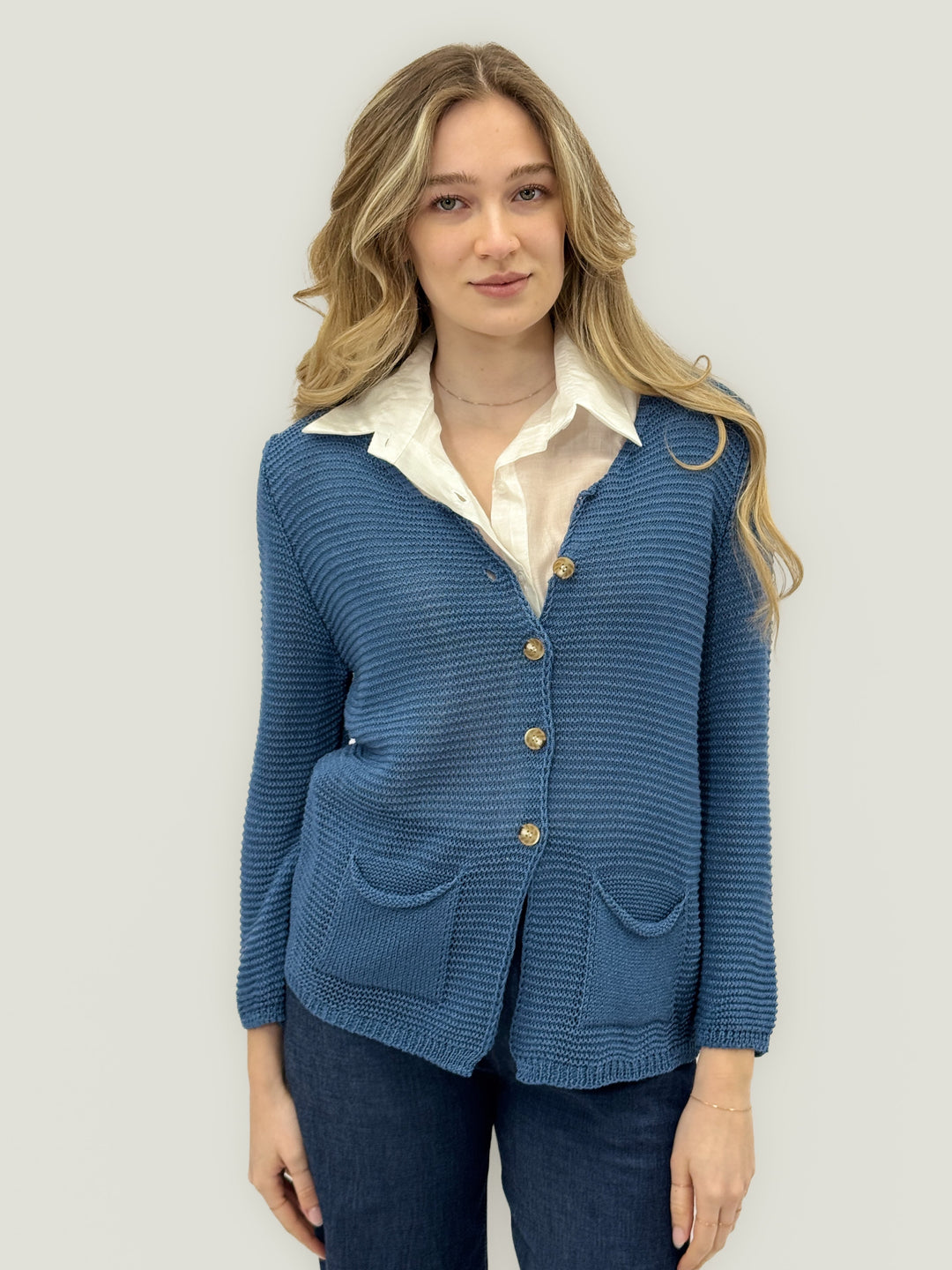 Viviane™  |  Knitted Cardigan Buttons Pockets