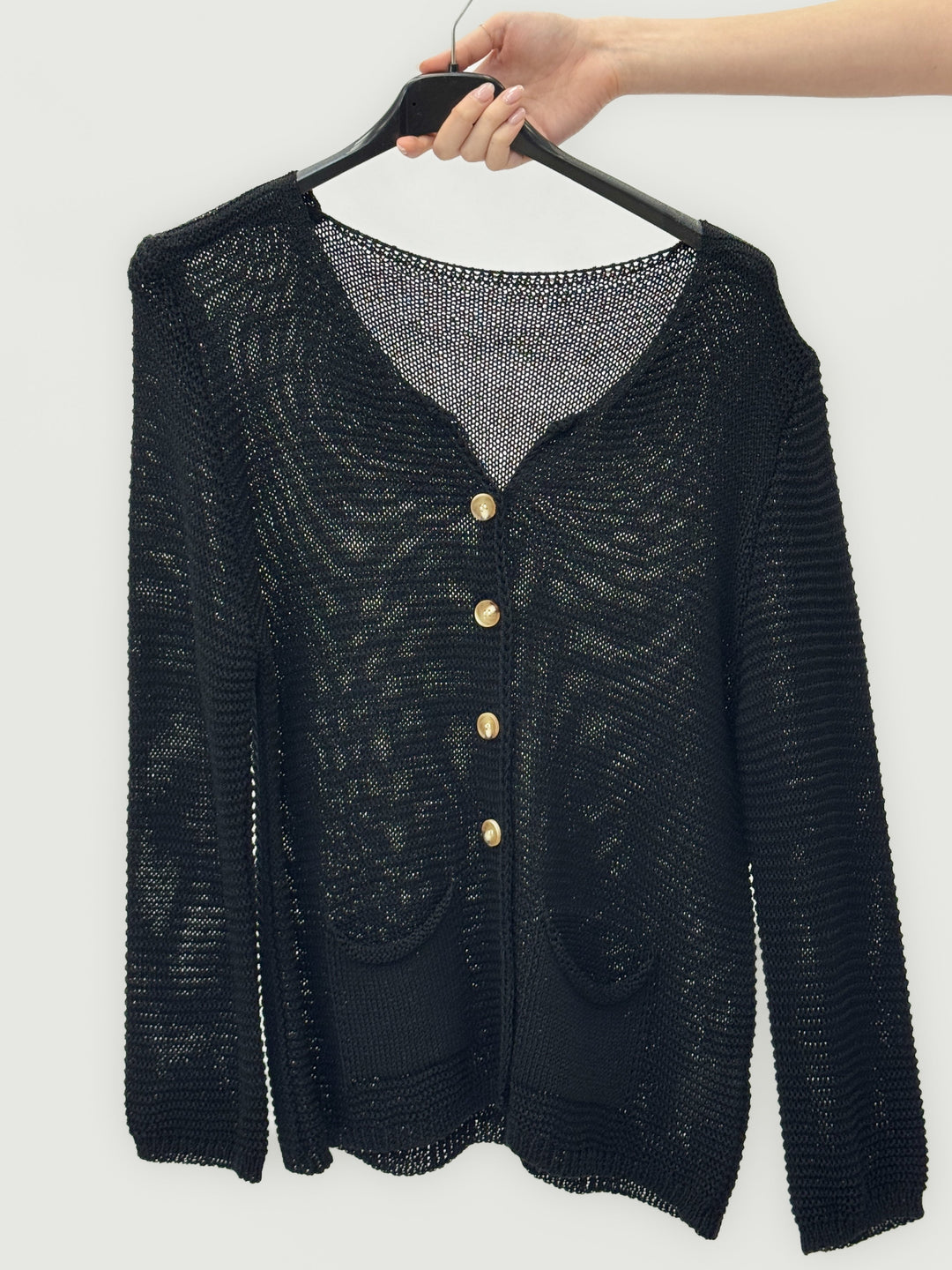 Viviane™  |  Knitted Cardigan Buttons Pockets