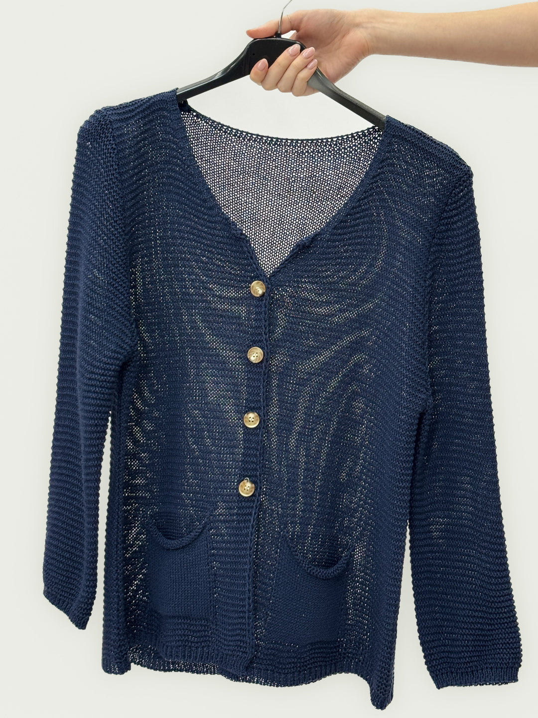 Viviane™  |  Knitted Cardigan Buttons Pockets