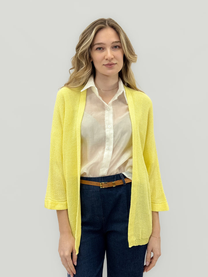 Willemien™  |  Open-knit Cardigan 3/4 Sleeves