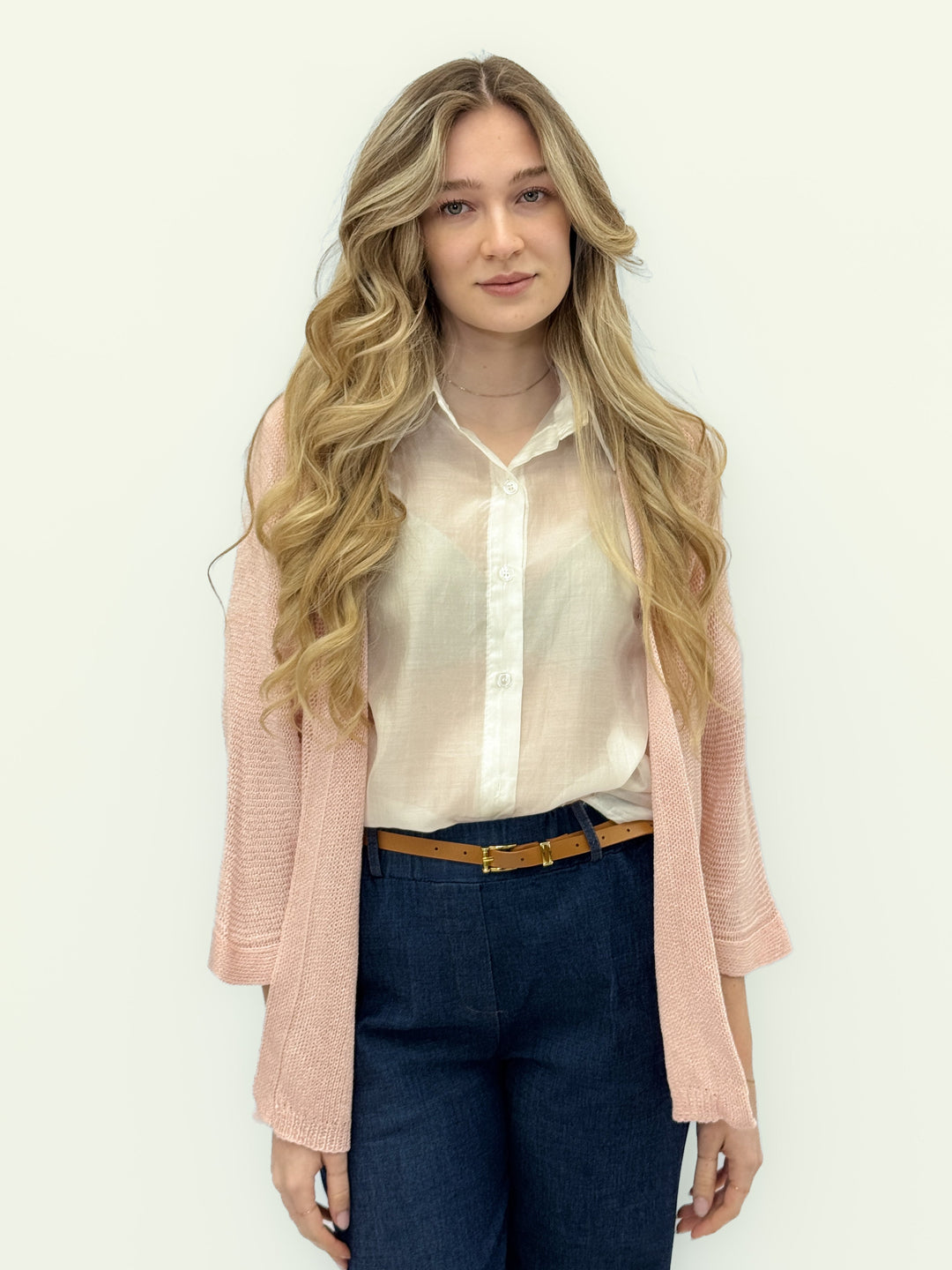 Willemien™  |  Open-knit Cardigan 3/4 Sleeves
