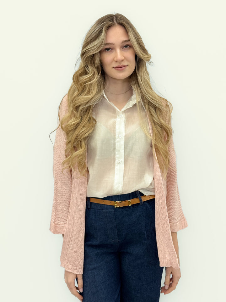 Willemien™  |  Open-knit Cardigan 3/4 Sleeves