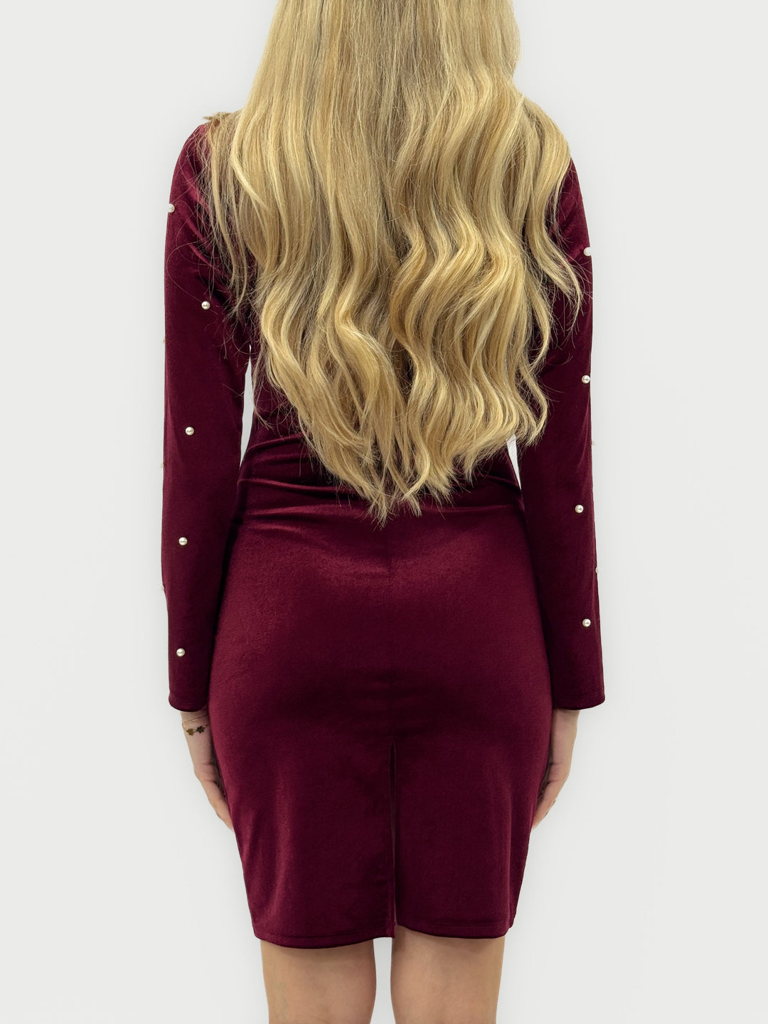 Nadia™  |  Short Velvet Dress Appliqués