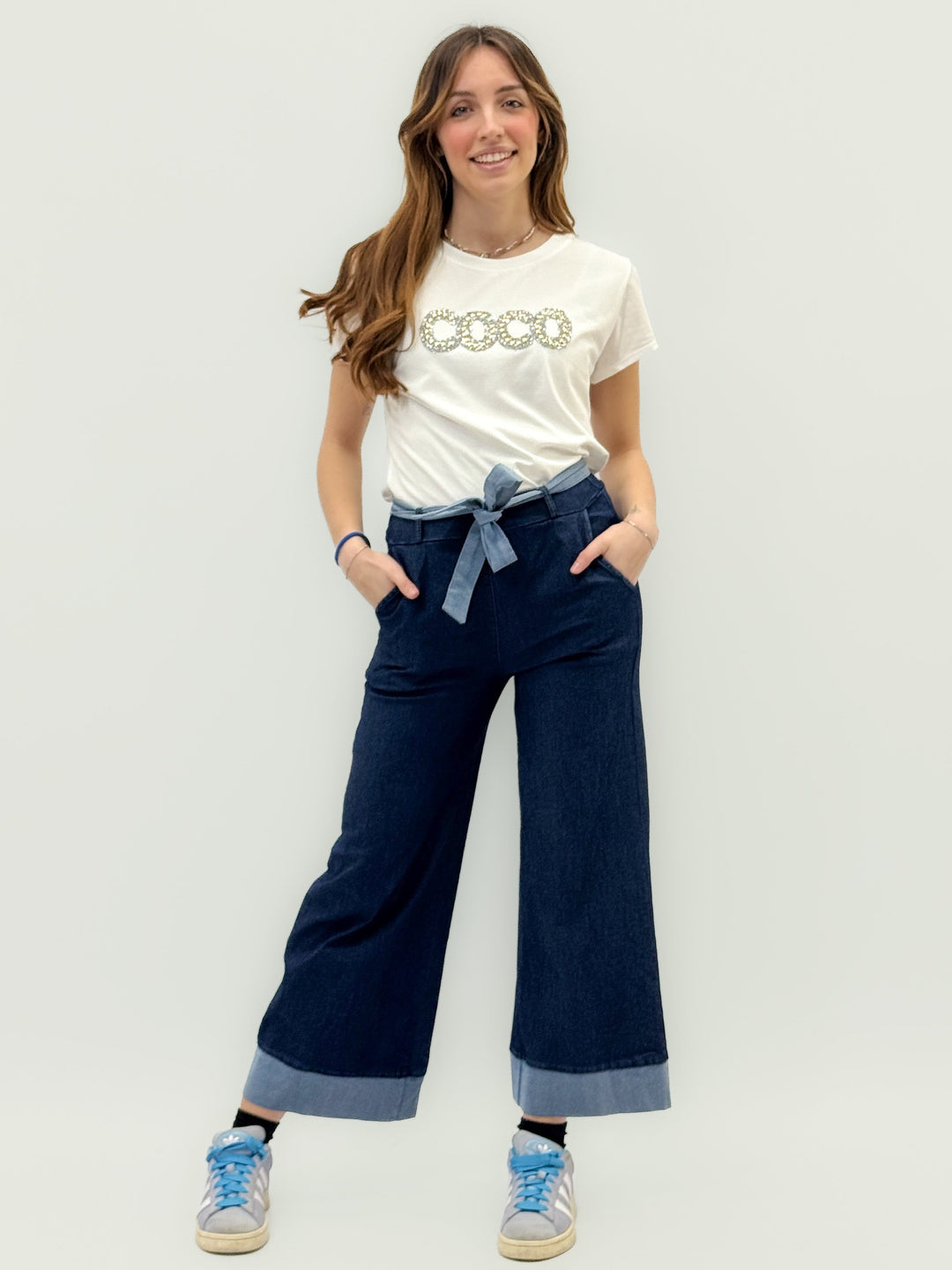 Adele™  |  Light soft luxurious fabrics Culotte Belt