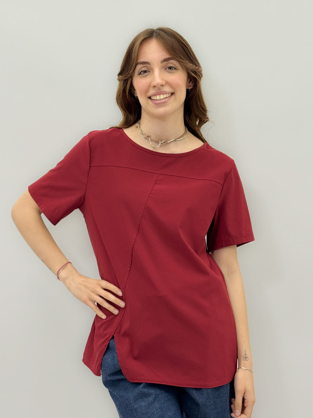 Gabriëlle™  |  T-shirt Decorative Stitching Hem