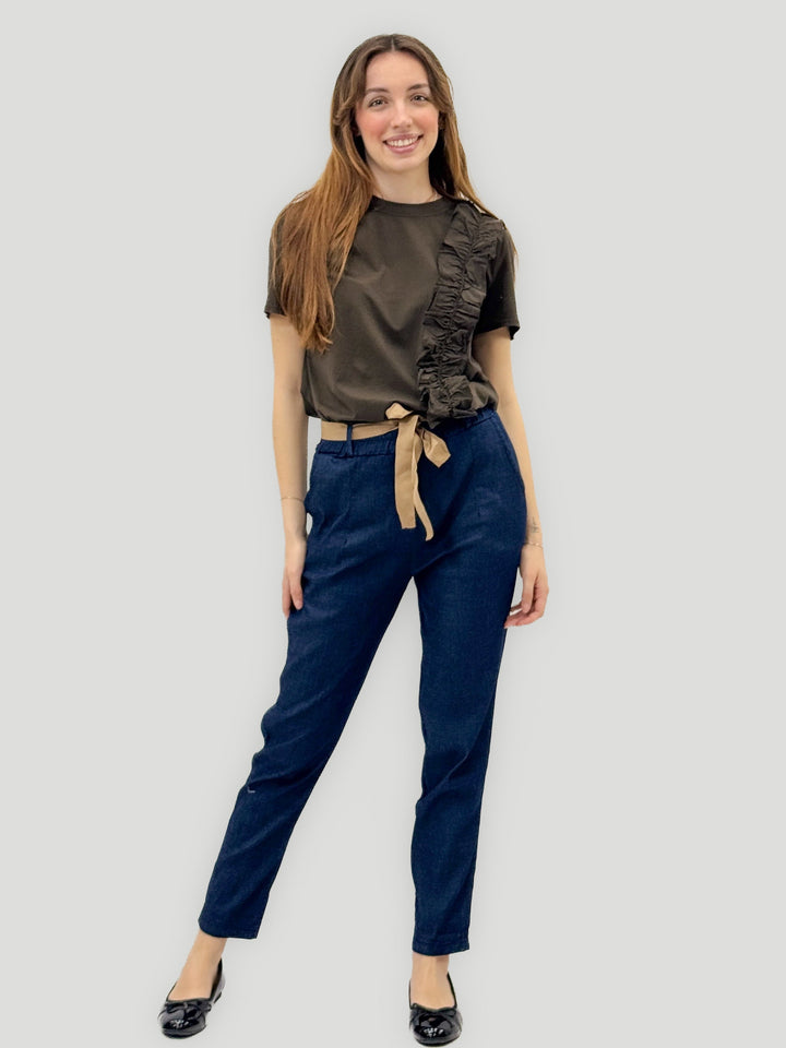 Pippa™  |  soft luxurious fabrics Trousers Belt Fit