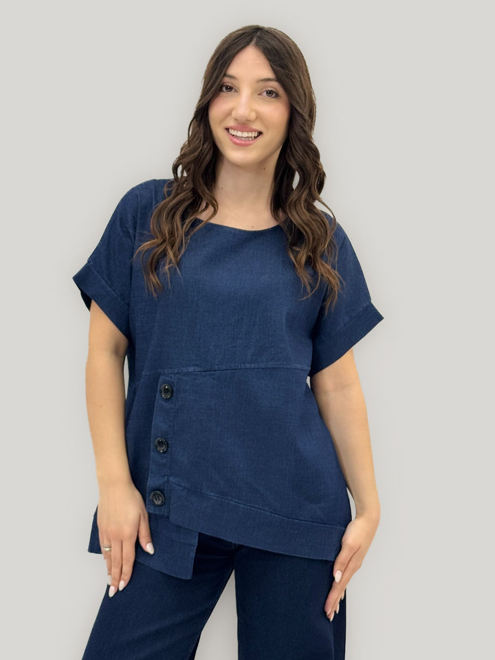 Liezel™  |  soft luxurious fabrics Blouse Side Buttons