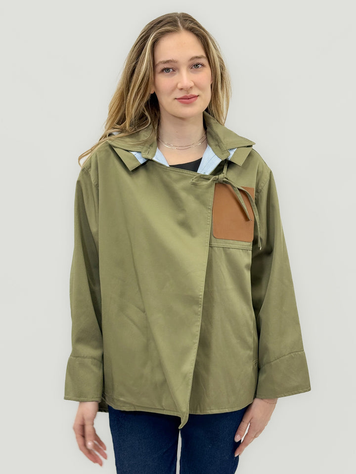 Francien™  |  Asymmetrical Jacket Contrast Hood
