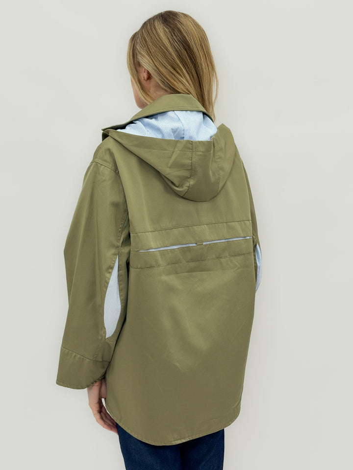 Francien™  |  Asymmetrical Jacket Contrast Hood