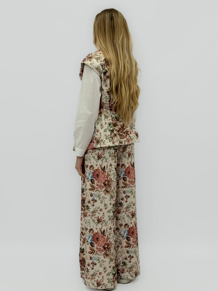 Zelda™  |  Floral Waistcoat Trouser Belt