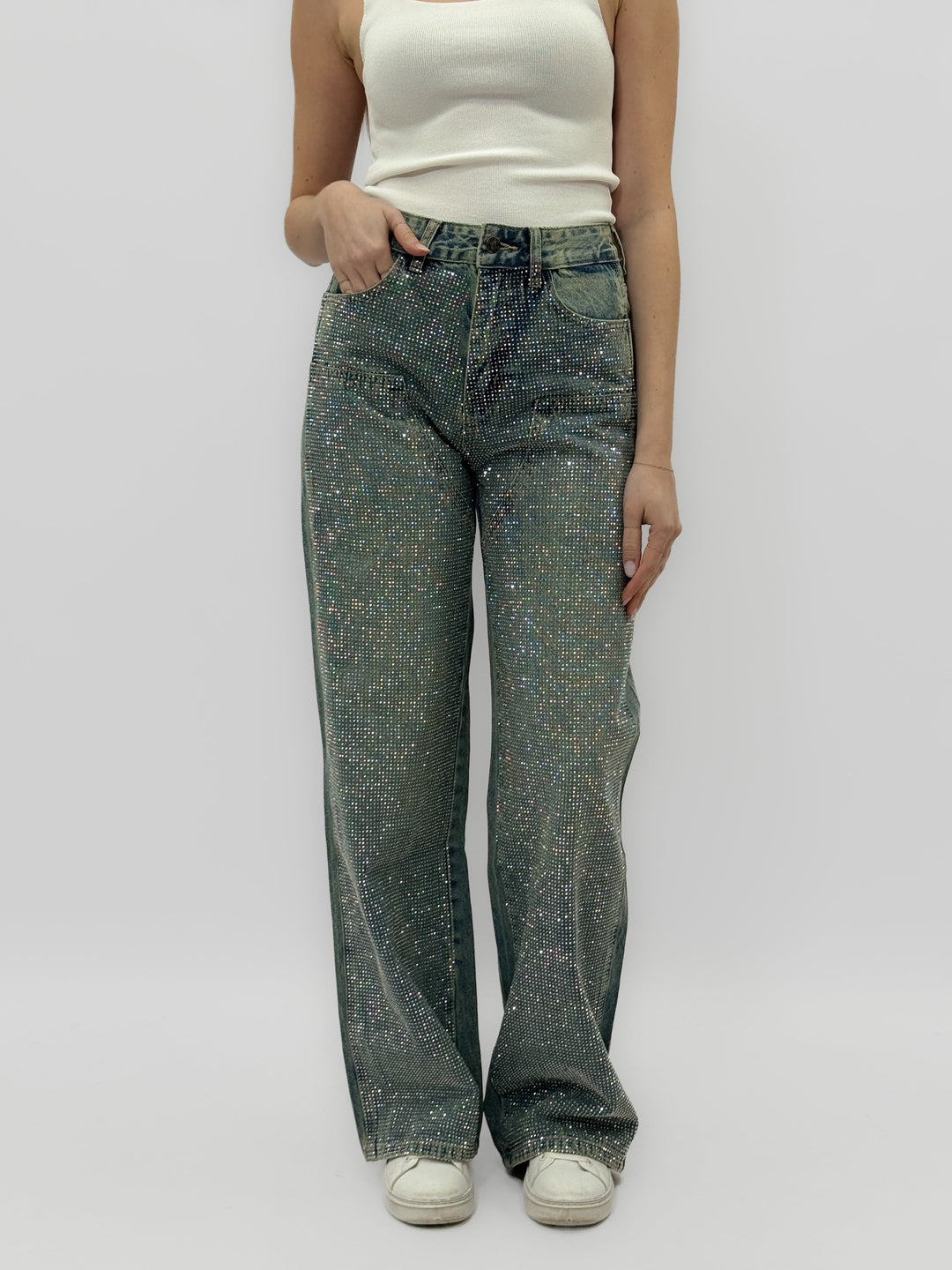 Women's™  |  Palazzo Jeans All-over Rhinestones