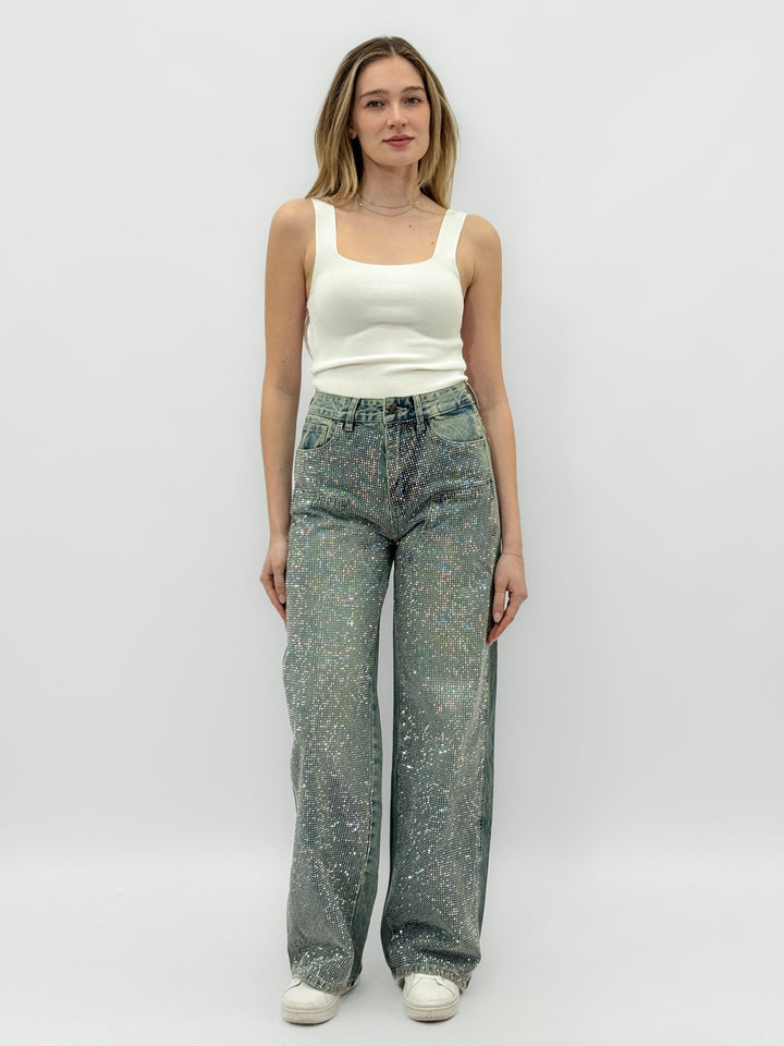 Women's™  |  Palazzo Jeans All-over Rhinestones