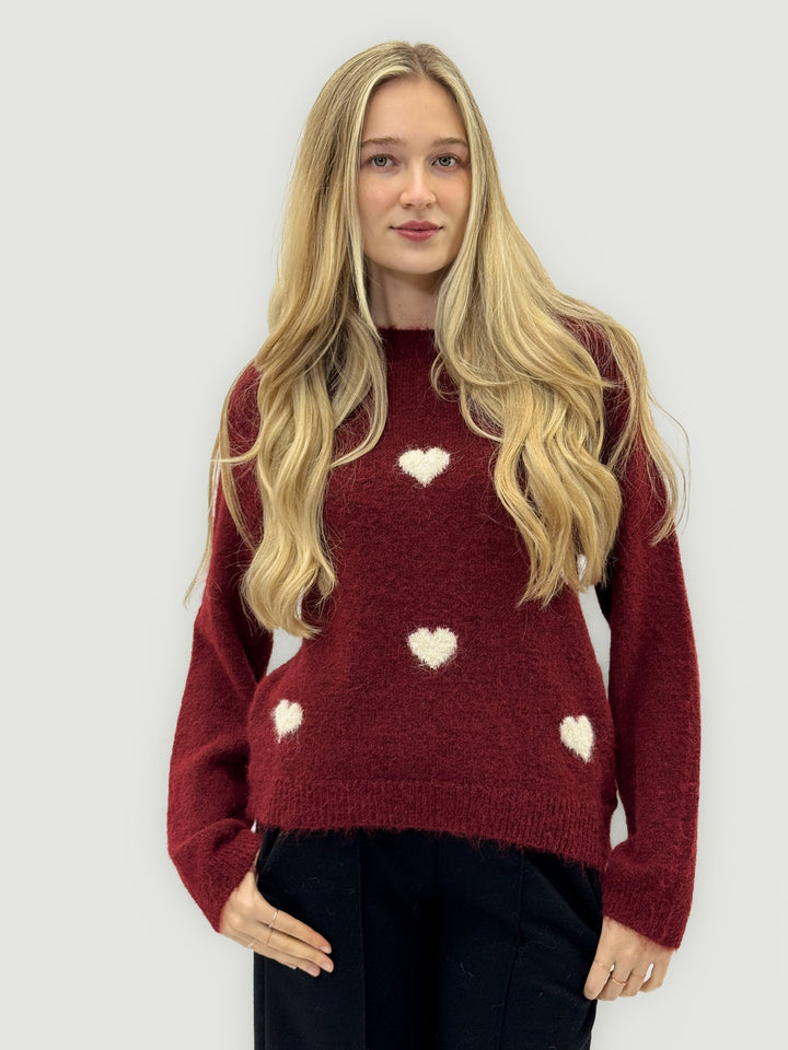 Francien™  |  Wool Blend Sweater Hearts
