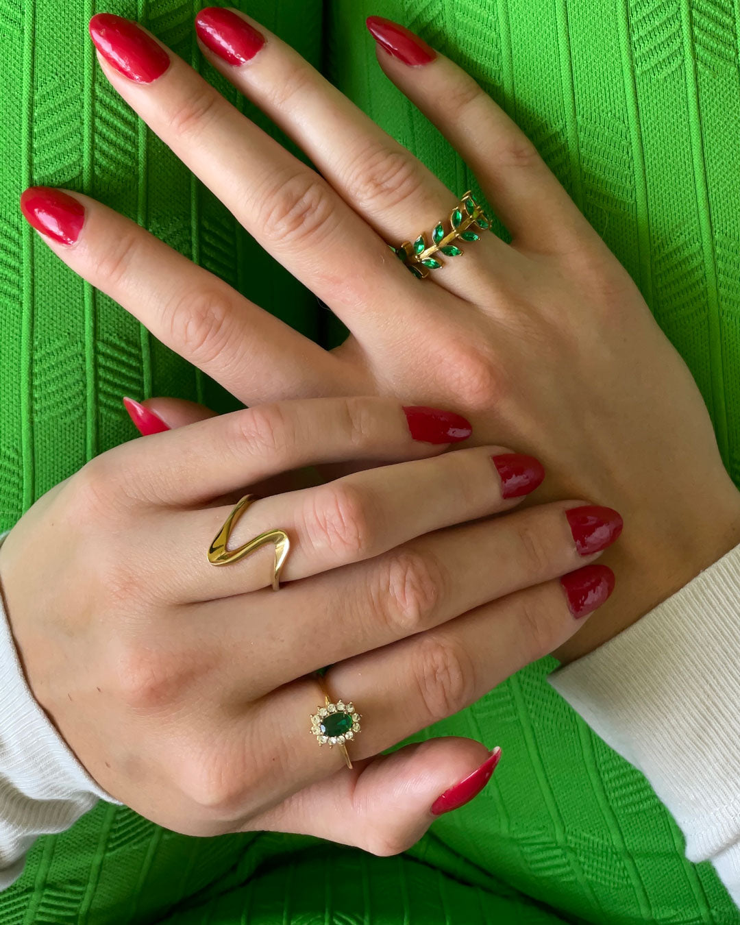 Amaryelle™  |  Green Zirconia Ring Gold