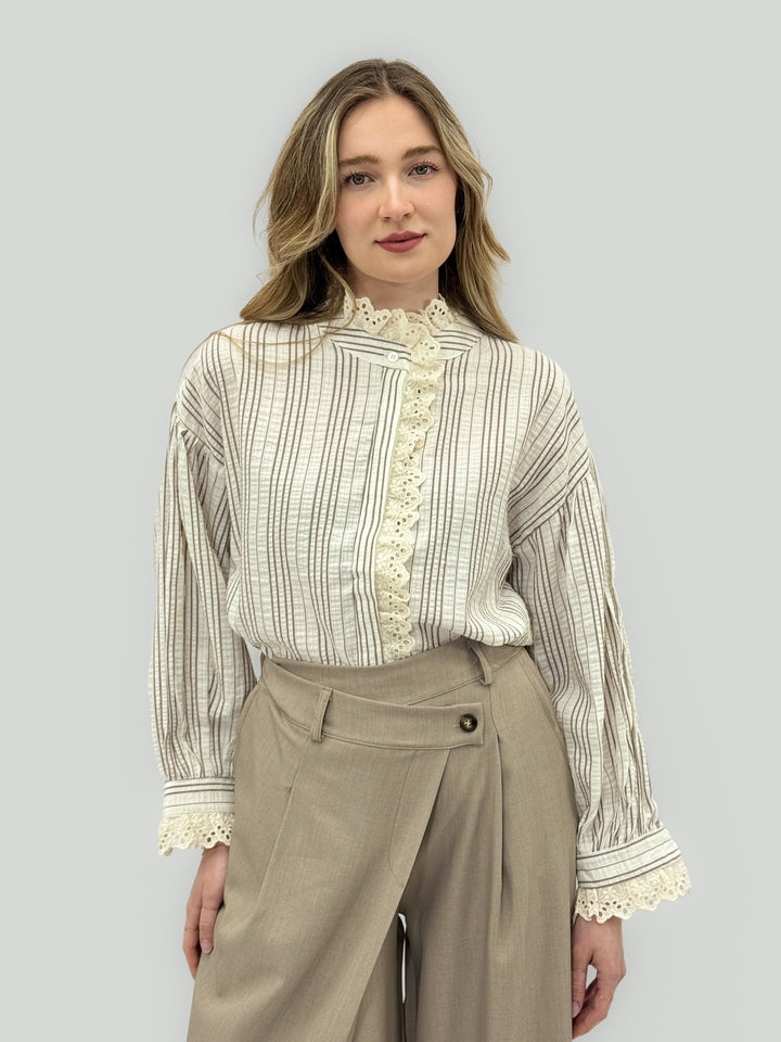 Marisa™  |  Shirt Stripes soft luxurious fabrics Romantic