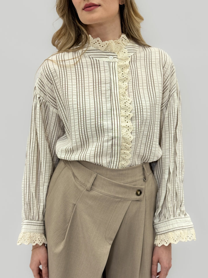Marisa™  |  Shirt Stripes soft luxurious fabrics Romantic