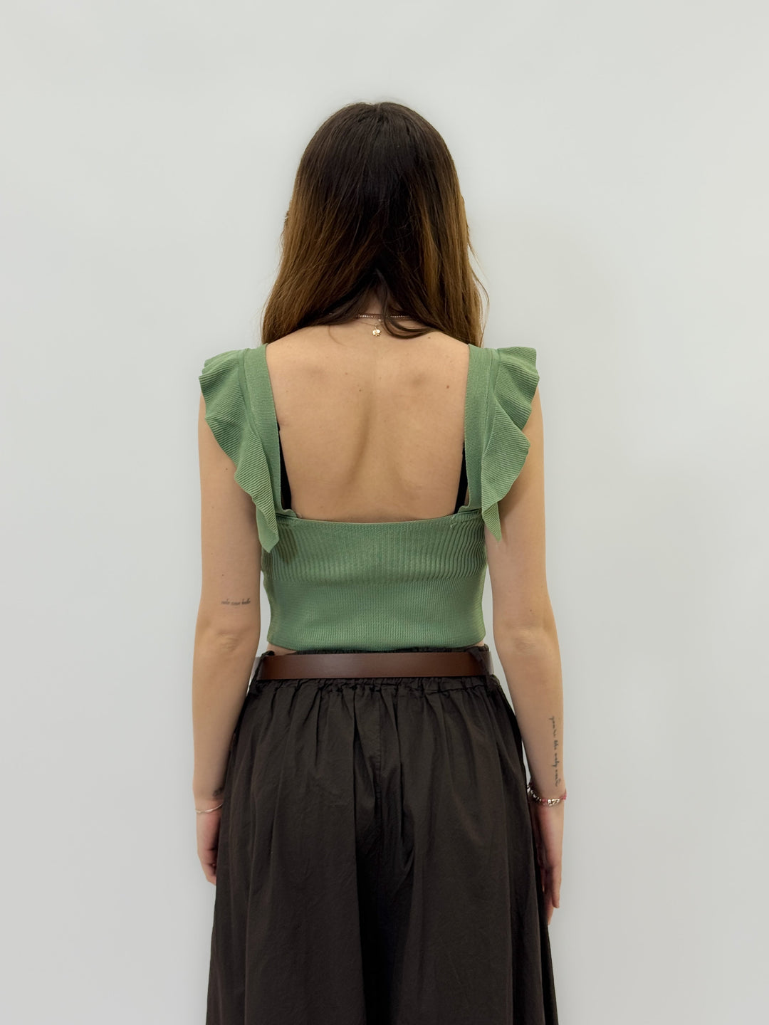 Isabel™  |  Top Cropped Knit Shoulders