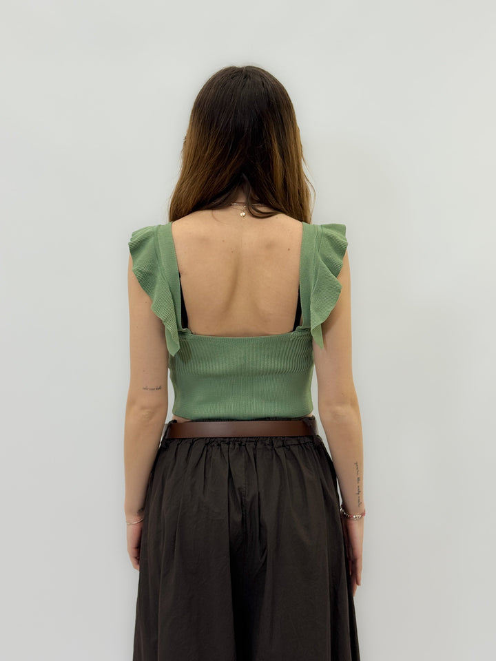 Isabel™  |  Top Cropped Knit Shoulders